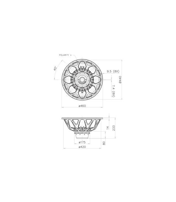 Faital 18XL1800 8Ohm 3200W Difuzor [2]