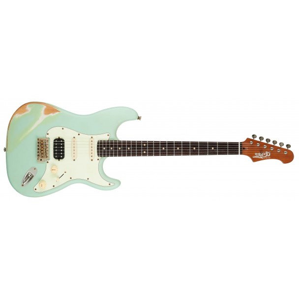 JET Guitars JS-400 Relic SFG, HSS - chitara electrica verde [2]