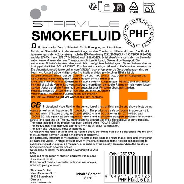 Lichid de hazer Stairville PHF Pro Haze Fluid 5l [3]