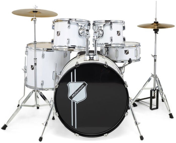 Millenium Focus 22 Drum Set White [1]