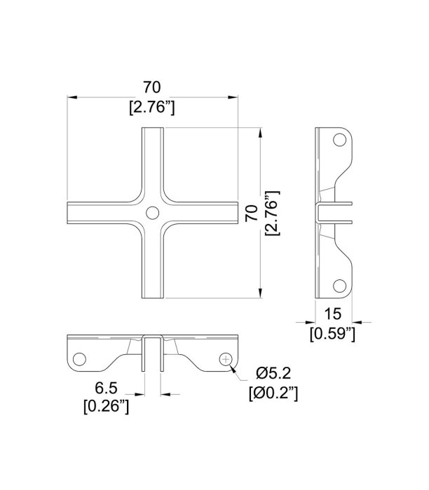Penn Elcom B1640 4-Way Divider Brace [2]