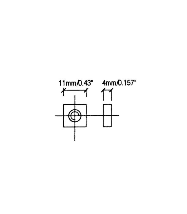 Penn Elcom M6 Square Nut for R0830 Sliding Rack Strip [3]