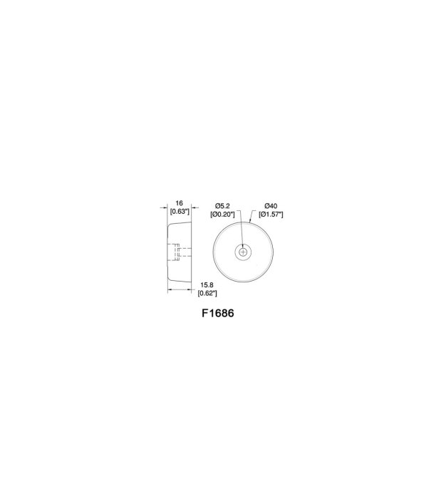 Penn Elcom Rubber Foot 40x15mm [2]