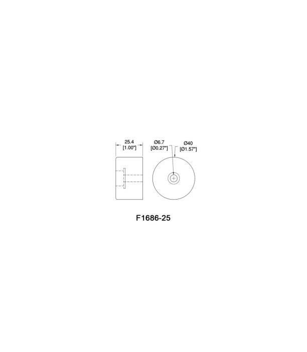 Penn Elcom Rubber Foot 40x25mm [2]