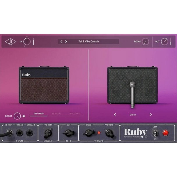 Plugin amp sim Universal Audio UAD Ruby ’63 Top Boost Amplifier [3]