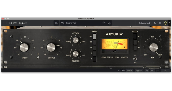 Plugin compresor Arturia Comp FET-76 [2]
