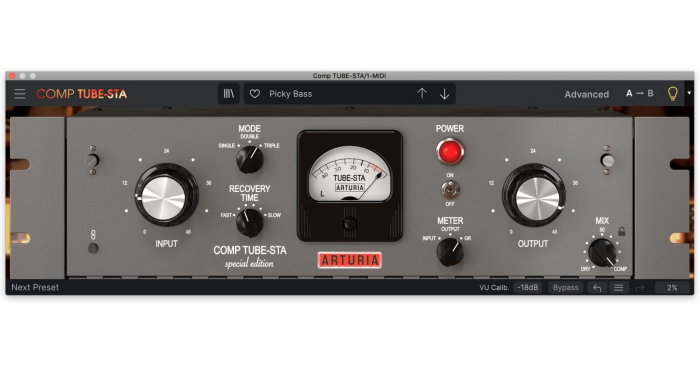 Plugin compresor Arturia Comp TUBE-STA [2]