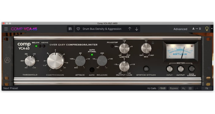Plugin compresor Arturia Comp VCA-65 [2]