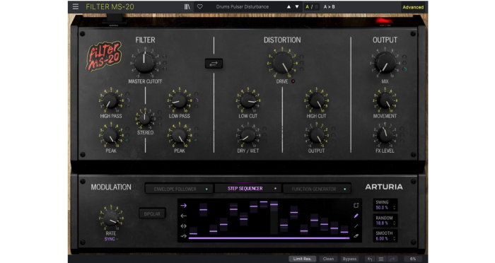 Plugin filtru Arturia Filter MS-20 [3]