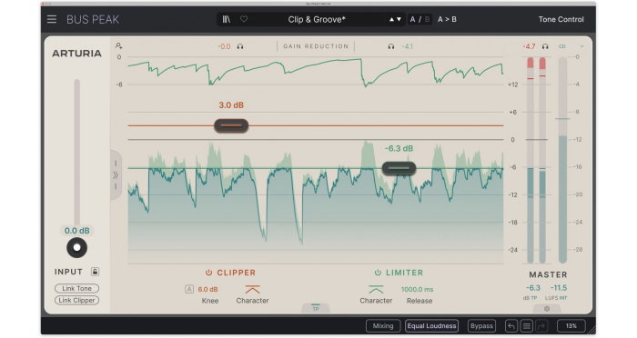 Plugin limiter Arturia Bus PEAK [2]