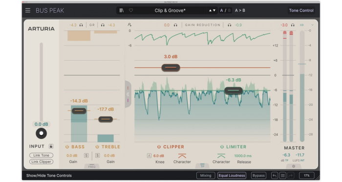 Plugin limiter Arturia Bus PEAK [3]