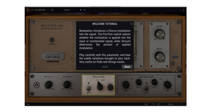 Plugin reverb Arturia Rev PLATE-140 [3]