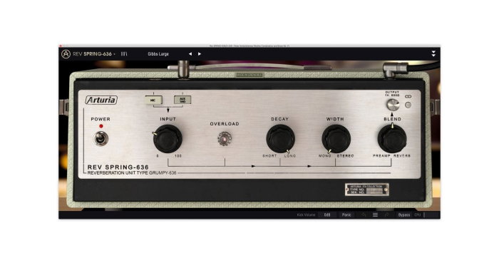 Plugin reverb Arturia Rev SPRING-636 [2]