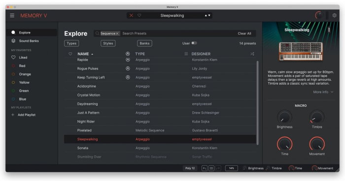 Plugin sintetizator Arturia Memory V [9]