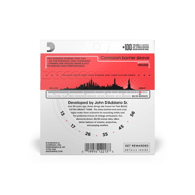 Set corzi D'Addario EJ12 13-56 pentru chitară acustică [3]
