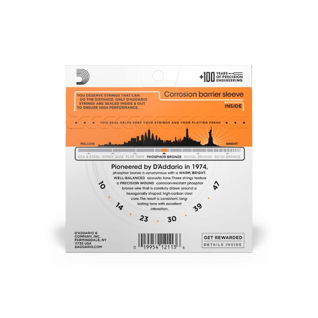 Set corzi D'Addario EJ15 10-47 pentru chitară acustică [3]