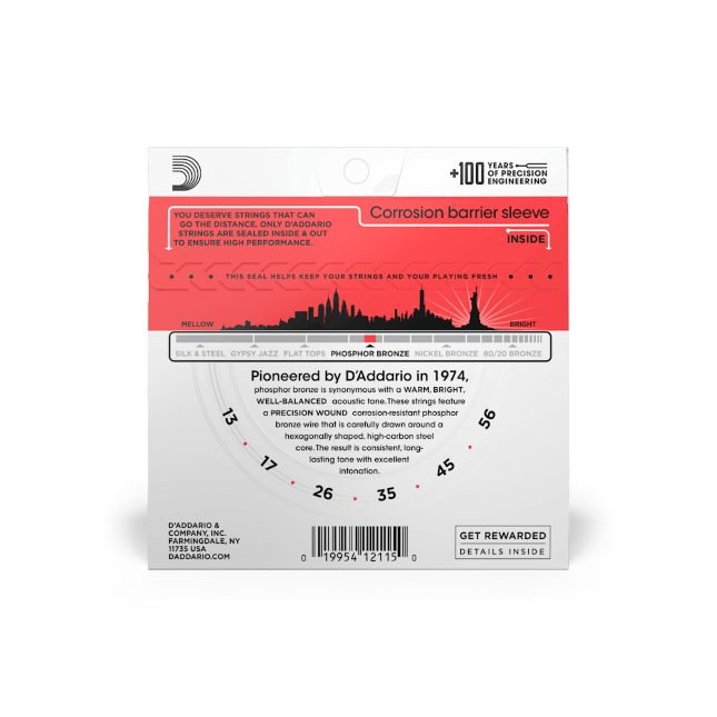 Set corzi D'Addario EJ17 13-56 pentru chitară acustică [3]