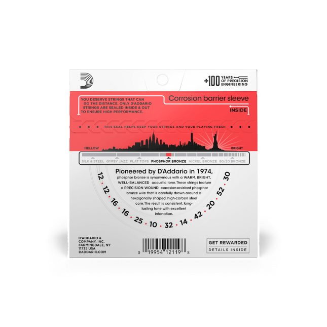 Set corzi D'Addario EJ39 12-52 pentru chitară acustică cu 12 corzi [3]