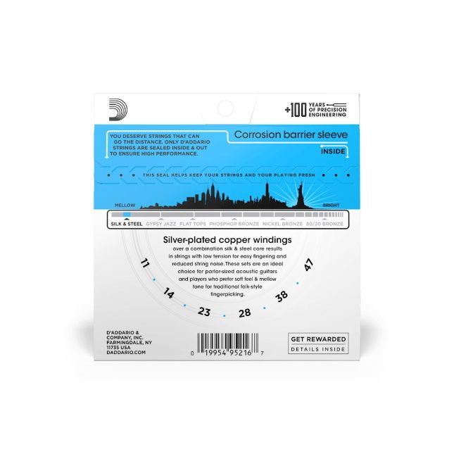Set corzi D'Addario EJ40 11-47 pentru chitară acustică [3]