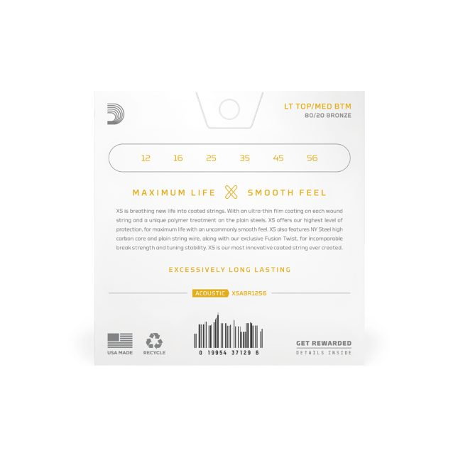 Set corzi D'Addario XSABR1256 12-56 pentru chitară acustică [3]