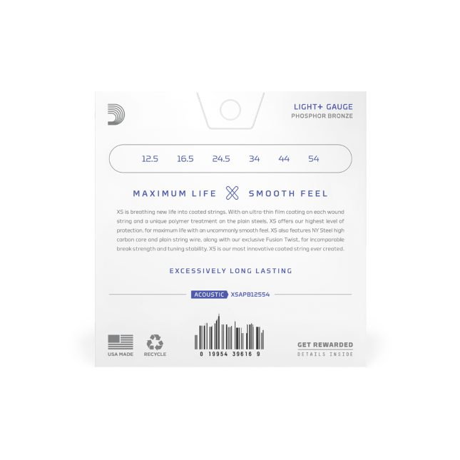 Set corzi D'Addario XSAPB12554 12.5-54 pentru chitară acustică [3]