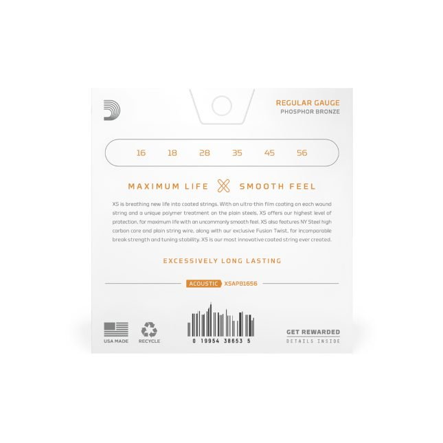 Set corzi D'Addario XSAPB1656 16-56 pentru chitară rezofonică [3]