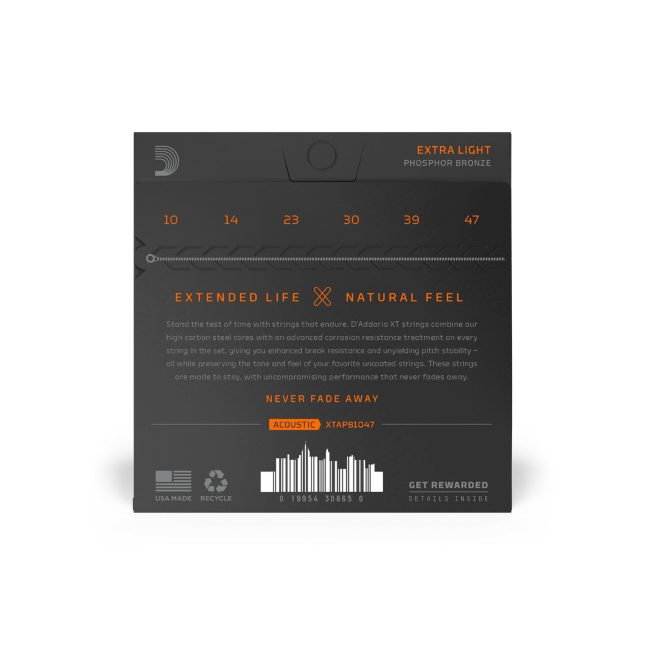 Set corzi D'Addario XTAPB1047 10-47 pentru chitară acustică [6]