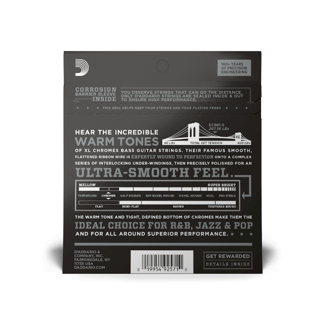 Set corzi bass D'Addario ECB81-5 45-132 [3]