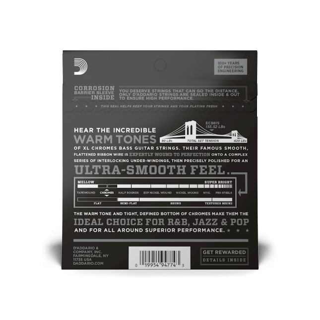 Set corzi bass D'Addario ECB81S 45-100 [3]