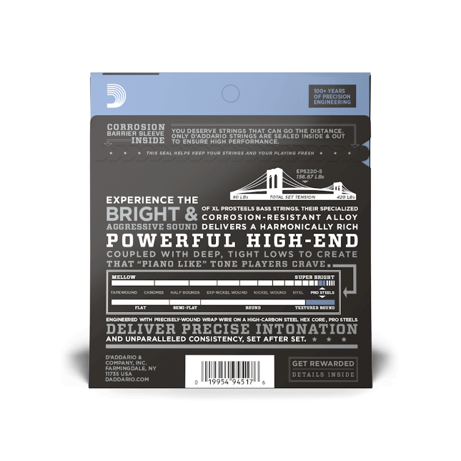 Set corzi bass D'Addario EPS220-5 40-125 [3]