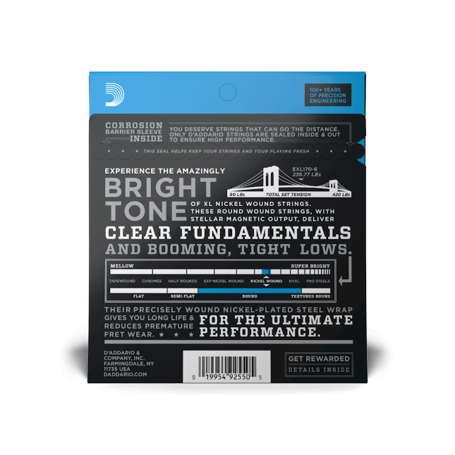 Set corzi bass D'Addario EXL170-6 32-130 [3]