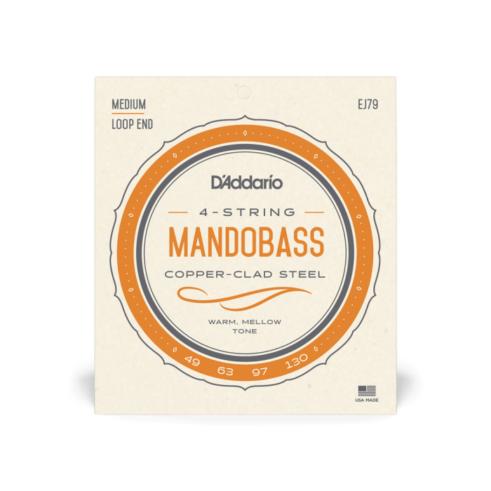Set corzi mandobas DAddario EJ79 49-130 Medium Copper Wound [2]