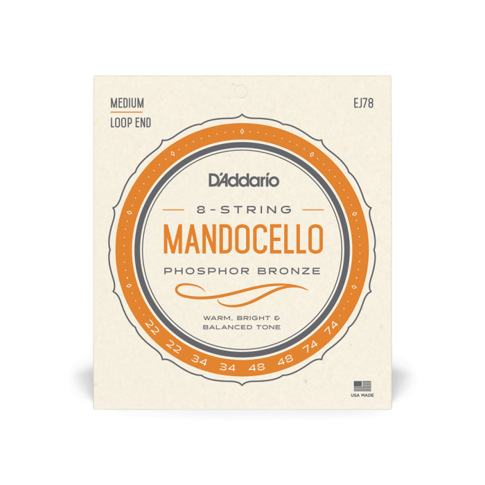 Set corzi mandocello DAddario EJ78 22-74 Medium Phosphor Bronze [2]