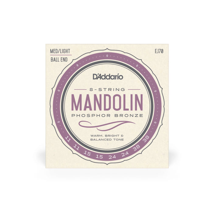 Set corzi mandolină DAddario EJ70 11-38 Medium/Light Phosphor Bronze Ball End [2]