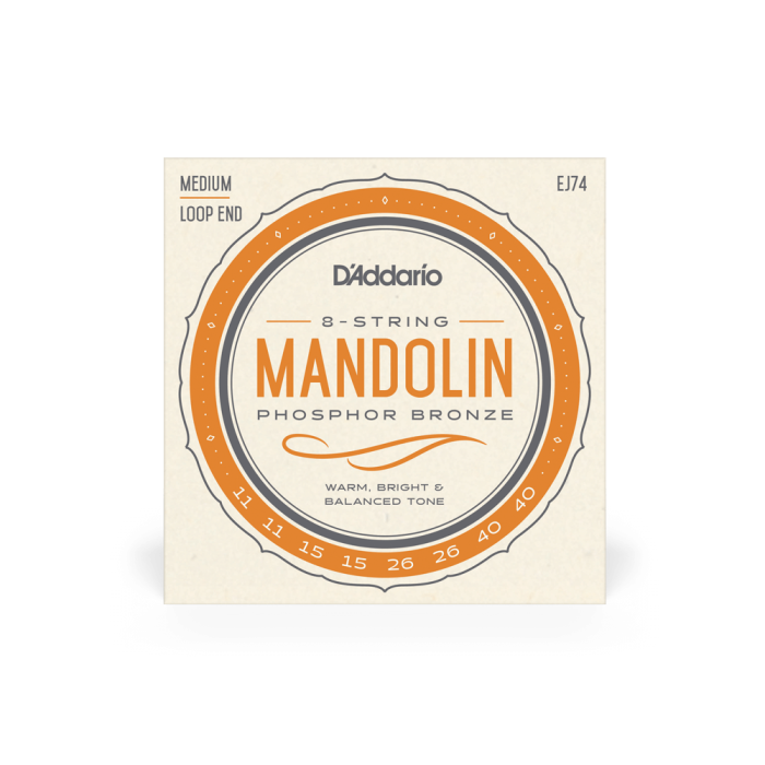 Set corzi mandolină DAddario EJ74 11-40 Medium Phosphor Bronze [2]