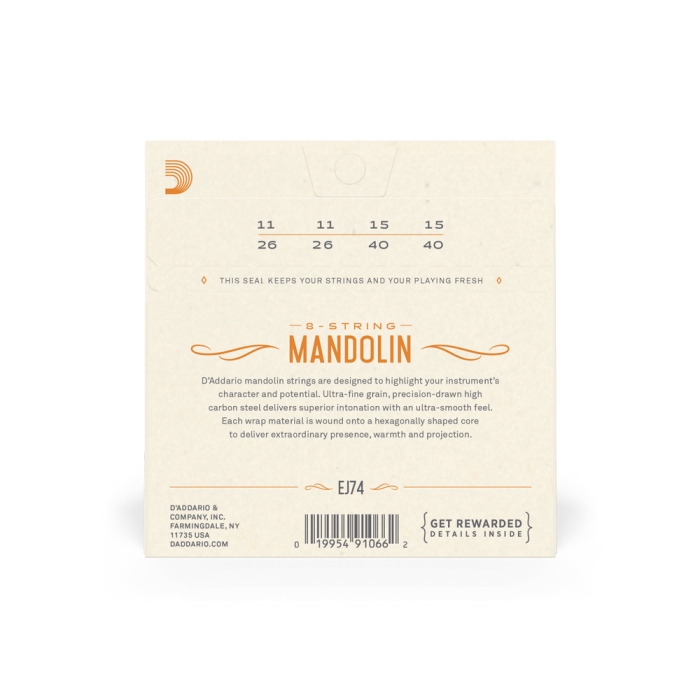 Set corzi mandolină DAddario EJ74 11-40 Medium Phosphor Bronze [3]