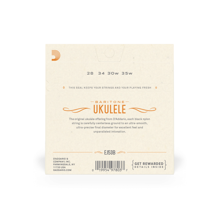 Set corzi ukulele bariton DAddario EJ53B Pro-Arte Rectified Nylon [3]