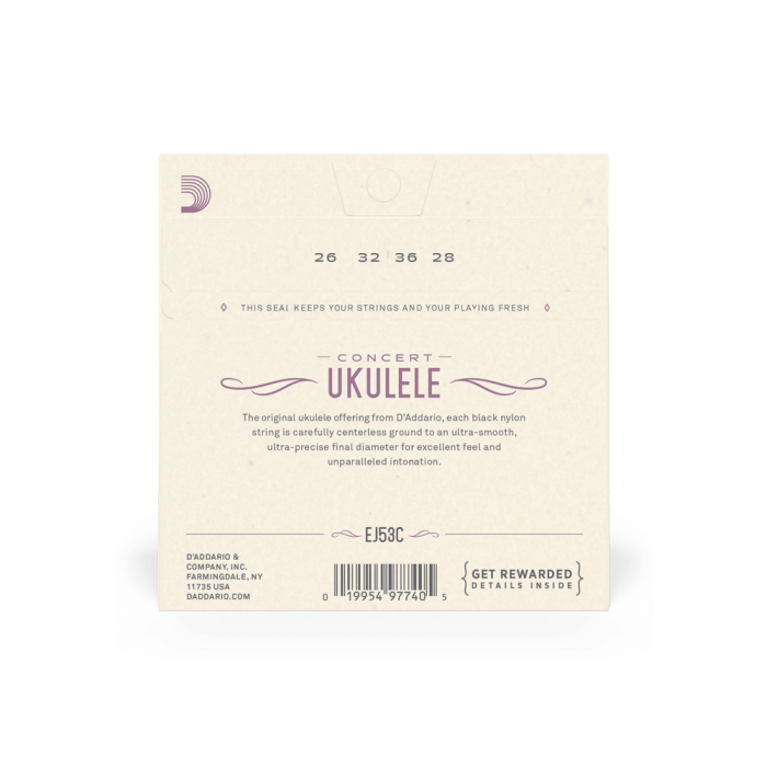 Set corzi ukulele concert DAddario EJ53C Pro-Arte Rectified Nylon [3]