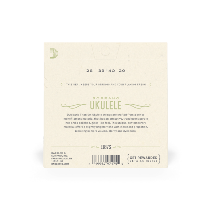 Set corzi ukulele sopran DAddario EJ87S Titanium [3]