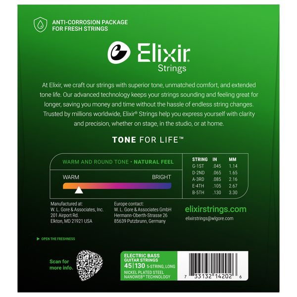 Set Elixir 14202 Nanoweb 5-String Light [2]
