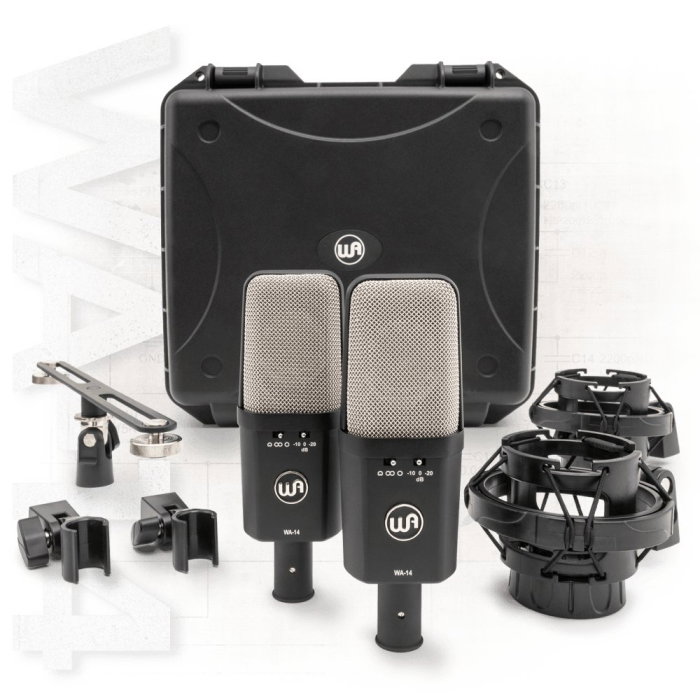 Set stereo Warm Audio WA-14 Studio Pair cu valiză și bară stereo [3]