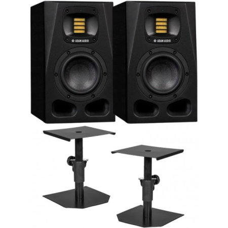 Monitoare de studio - 2 x ADAM Audio A4V + Stative - pachet promotional monitoare de studio