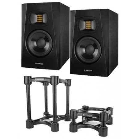 Monitoare de studio - 2 x ADAM Audio T5V + 1 x Pereche IsoAcoustics ISO-155 - pachet promotional monitoare de studio