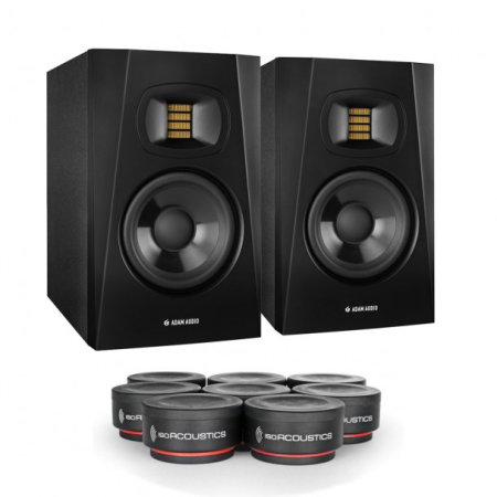 Monitoare de studio - 2 x ADAM Audio T5V + IsoAcoustics ISO-PUCK mini - pachet promotional monitoare de studio + set iso-puck