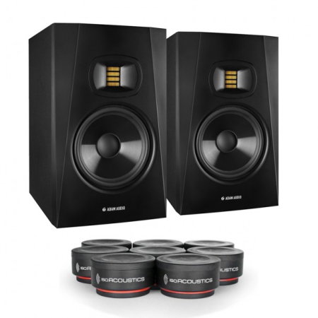 Monitoare de studio - 2 x ADAM Audio T7V + IsoAcoustics ISO-PUCK mini - pachet promotional monitoare de studio + set iso-puck