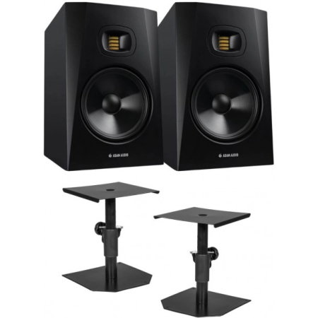 Monitoare de studio - 2 X ADAM Audio T8V + Stative Birou Bundle - pachet promotional monitoare de studio