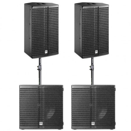 SET-URI PA - SISTEME DE SONORIZARE - 2 x HK Audio LINEAR 3 112 XA + 2 x LINEAR Sub 1500 A + Stative - sistem de sonorizare linear 3