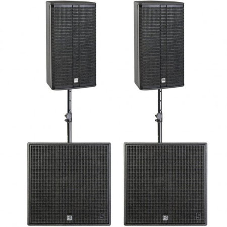 SET-URI PA - SISTEME DE SONORIZARE - 2 x HK Audio LINEAR 9 112 XA + 2 x LINEAR 9 118 Sub A + Stative - sistem de sonorizare linear 9