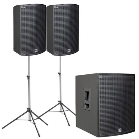 SET-URI PA - SISTEME DE SONORIZARE - 2 x HK Audio SONAR 110 Xi + SONAR 115 Sub D + Stative - sistem de sonorizare sonar xi