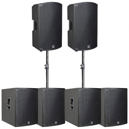 SET-URI PA - SISTEME DE SONORIZARE - 2 x HK Audio SONAR 115 Xi + 4 x SONAR 115 Sub D + Stative - sistem de sonorizare sonar xi